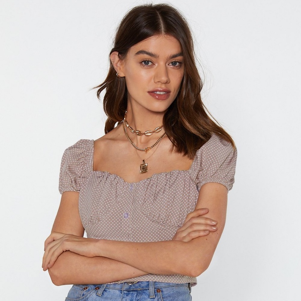Dot to Go Polka Dot Milkmaid Top